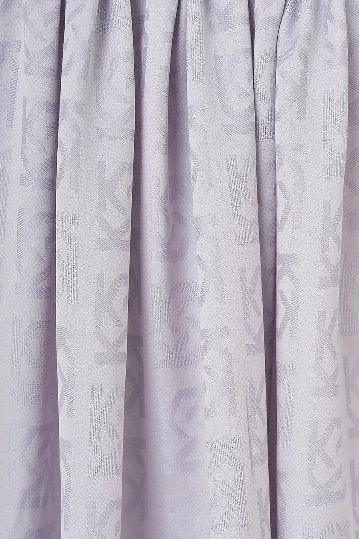 Viscose Shawl with Logo Detail in Silver