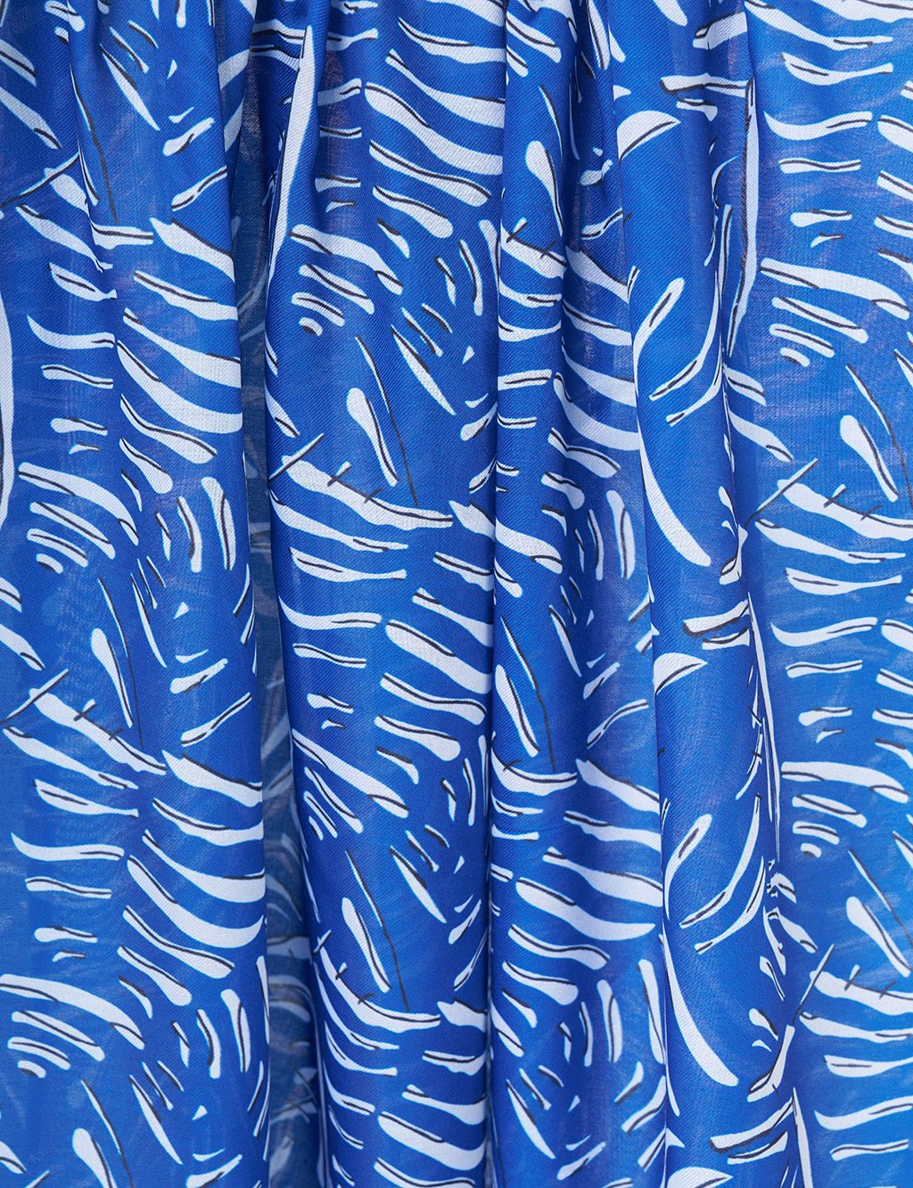 Soyut Desen Dijital Baskı Şal İndigo 