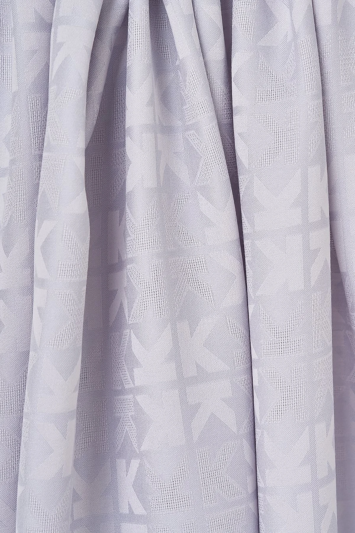 Viscose Shawl with Large Logo in Silver