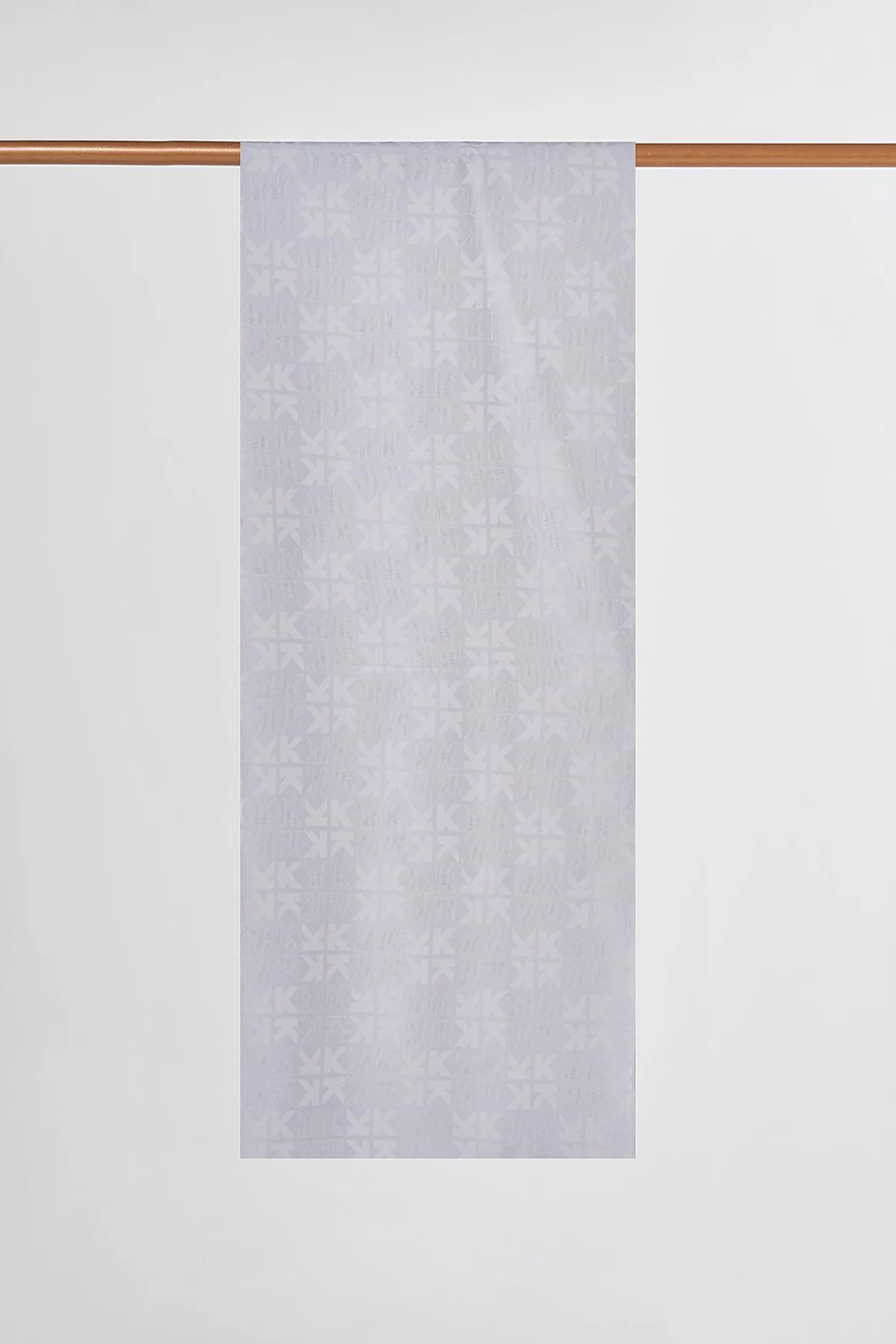 Viscose Shawl with Large Logo in Silver