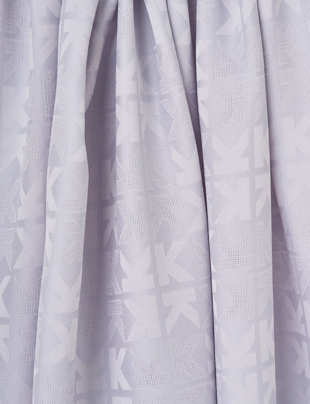 Viscose Shawl with Large Logo in Silver