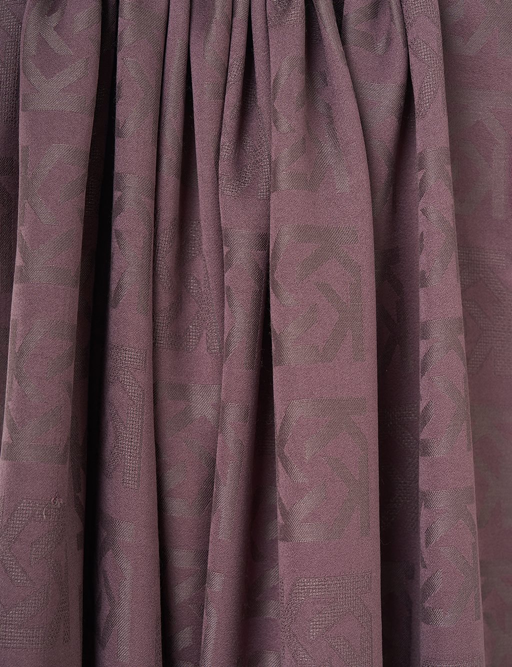 Viscose Shawl with Logo Detail in Dark Brown