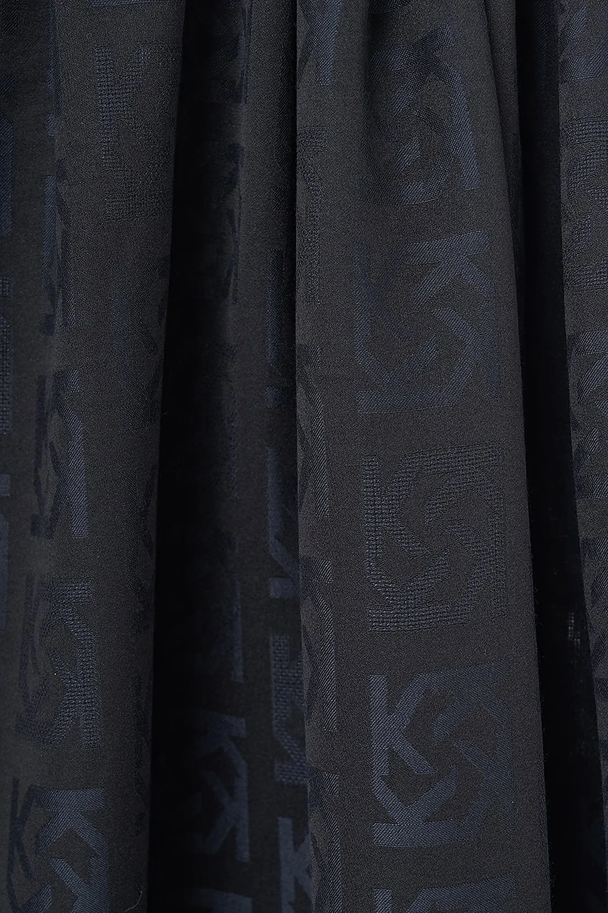 Viscose Shawl with Logo Detail in Black
