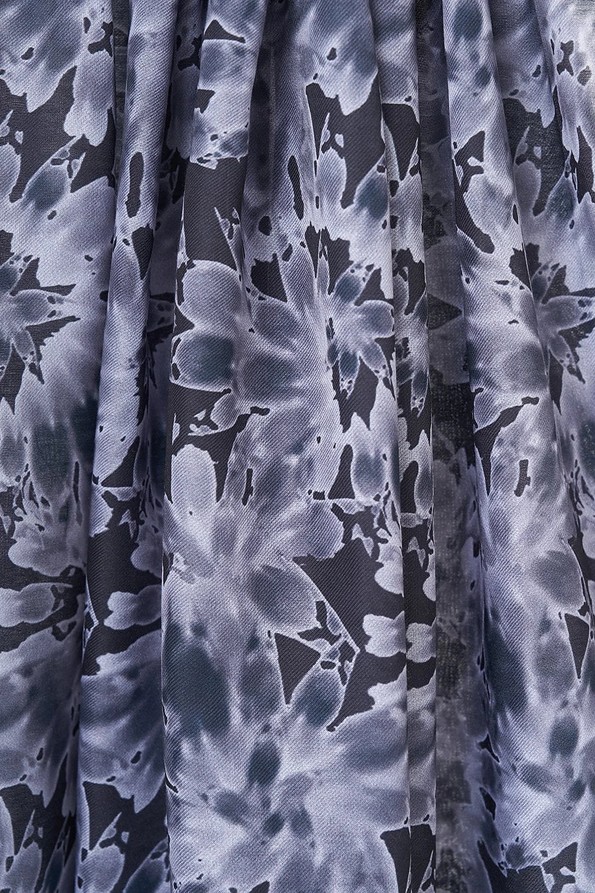 Batik Desen Dijital Baskı Şal Siyah