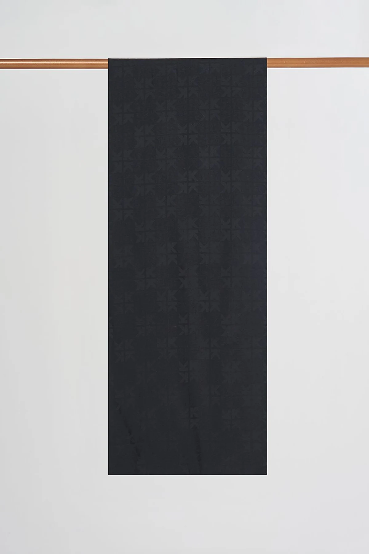 Viscose Shawl with Large Logo in Black