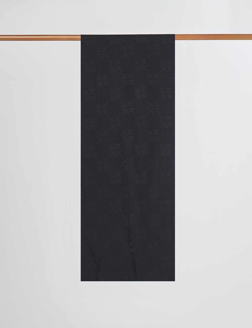 Viscose Shawl with Large Logo in Black