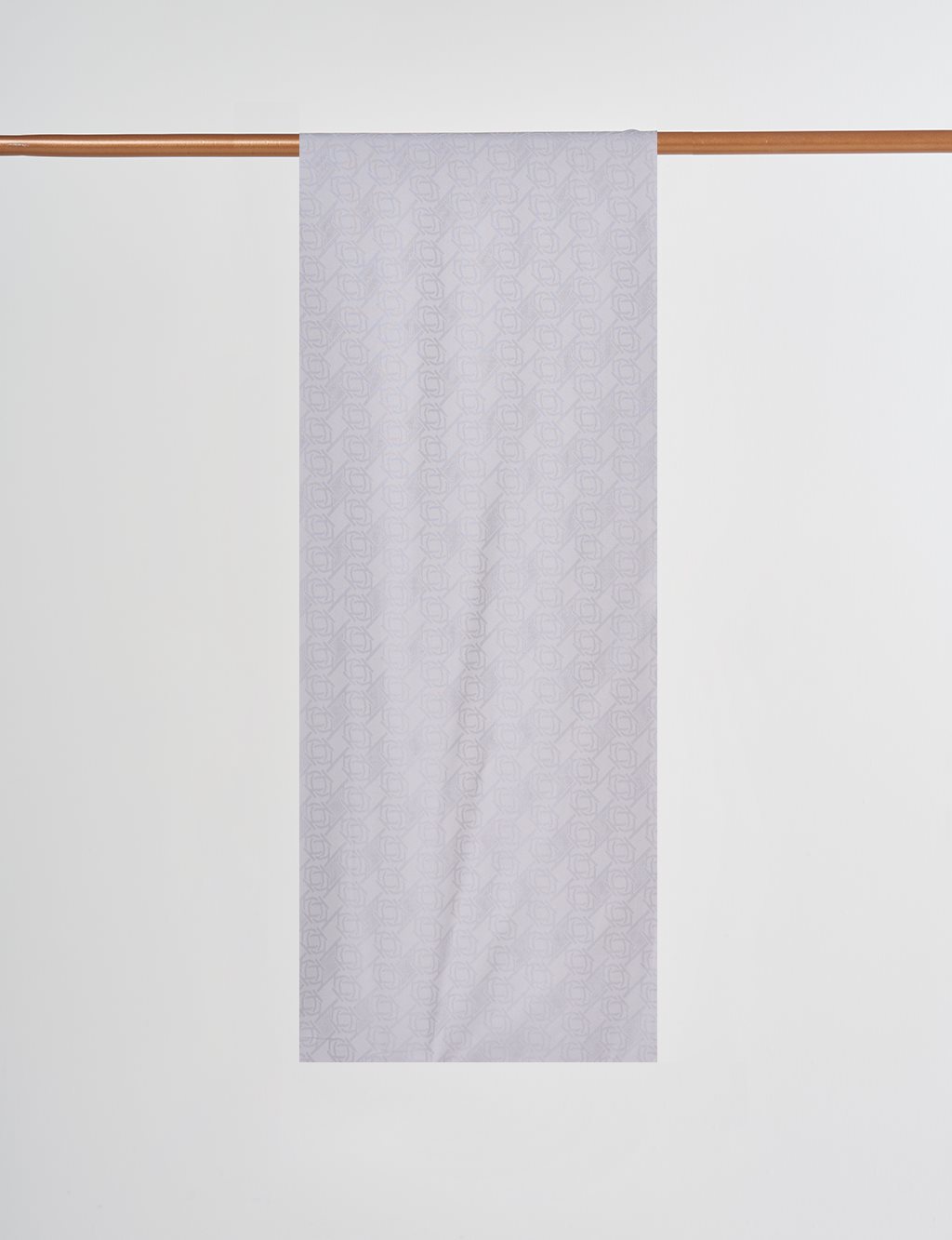 Viscose Shawl with Cross Logo in Silver