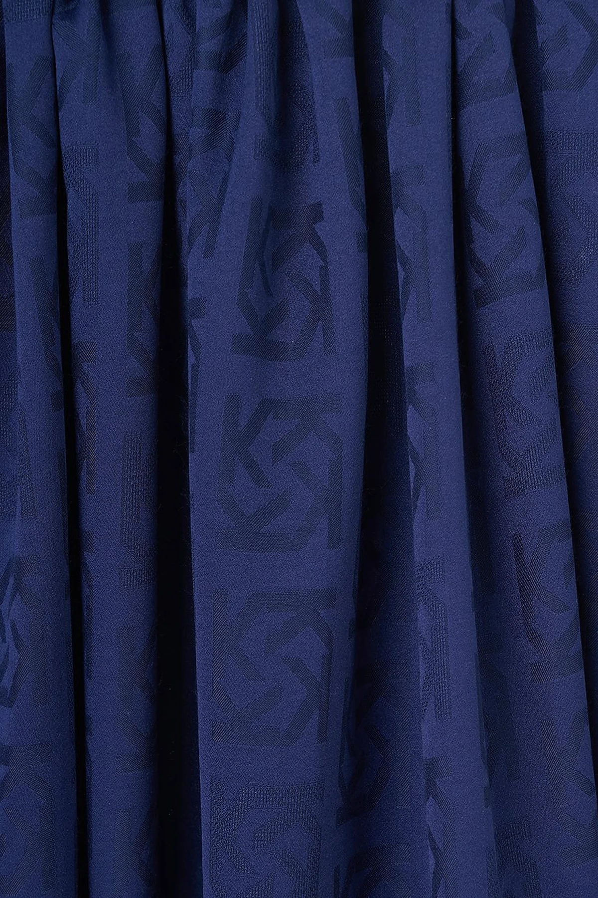 Viscose Shawl with Logo Detail in Navy Blue