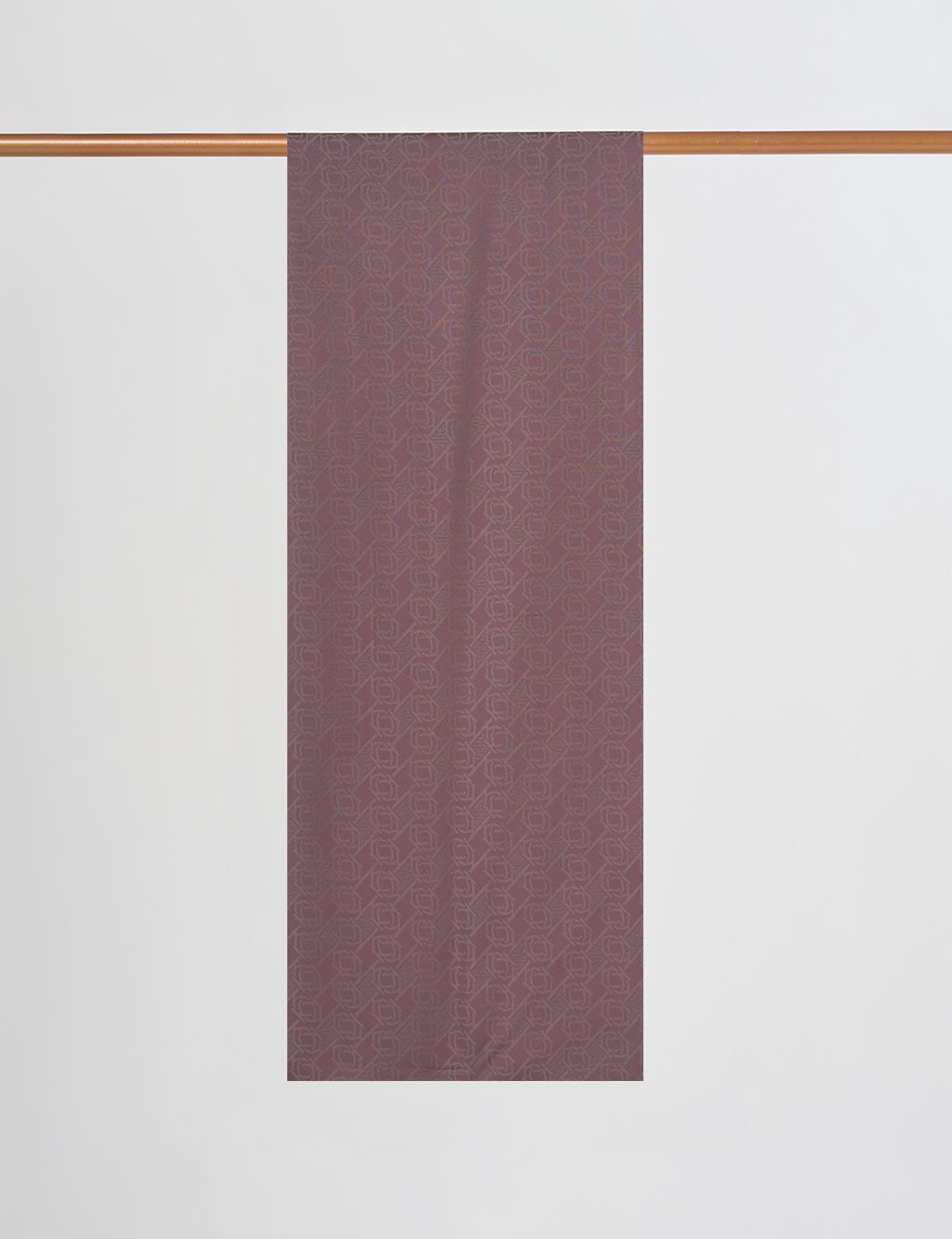 Viscose Shawl with Cross Logo in Dark Brown
