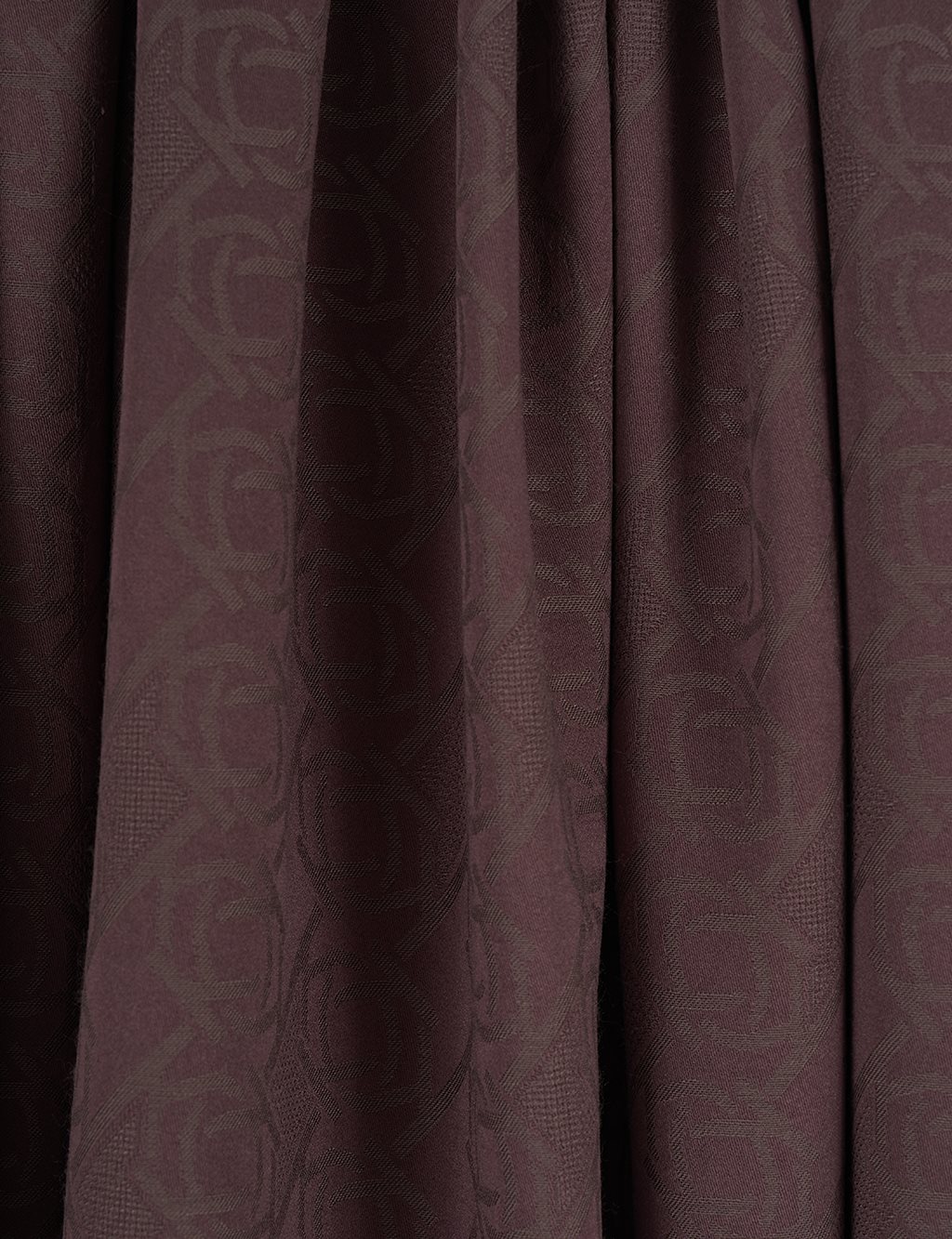 Viscose Shawl with Cross Logo in Dark Brown