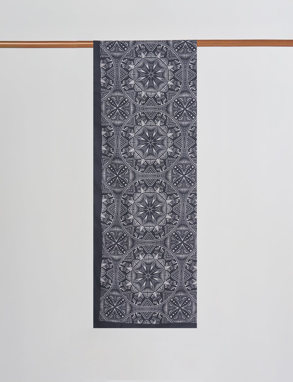 Patterned Digital Print Shawl in Black