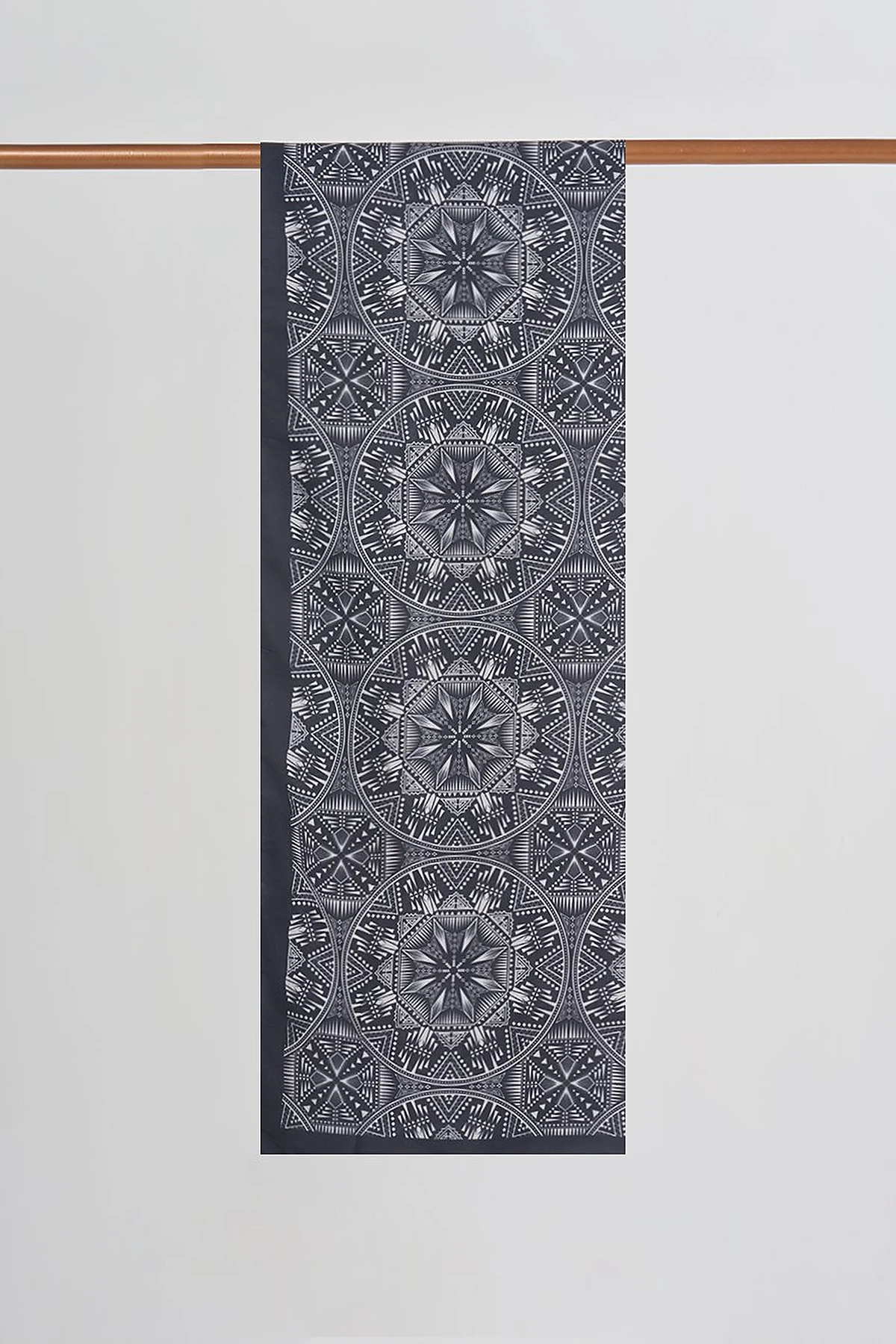 Patterned Digital Print Shawl in Black