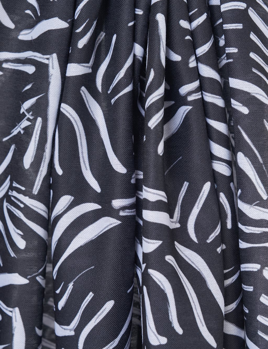 Abstract Pattern Digital Printed Shawl Black
