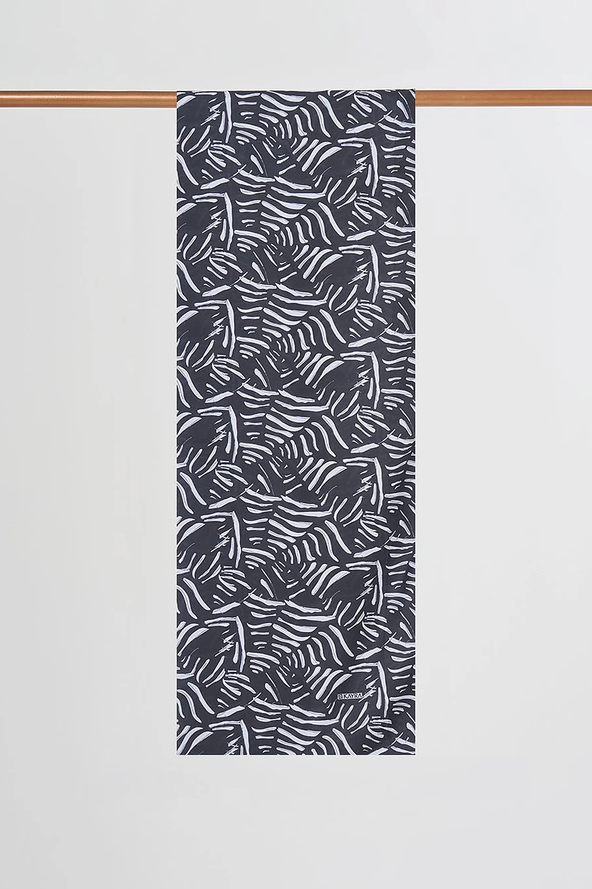 Abstract Pattern Digital Printed Shawl Black