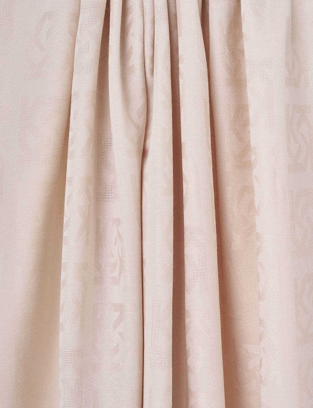 Viscose Shawl with Logo Detail in Stone