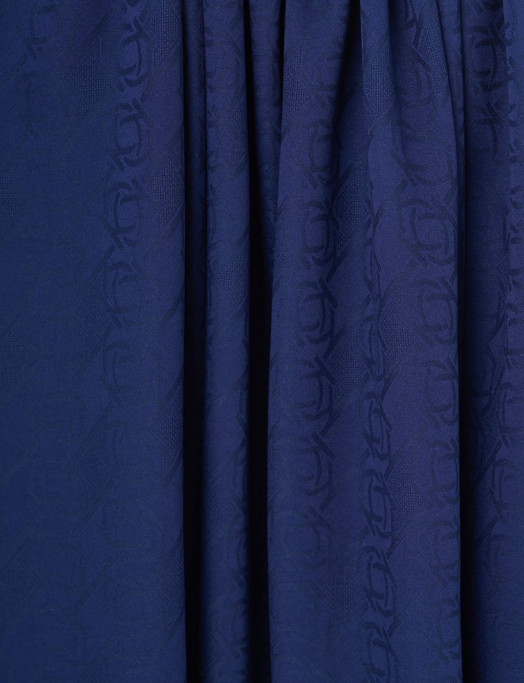 Viscose Shawl with Cross Logo in Navy Blue