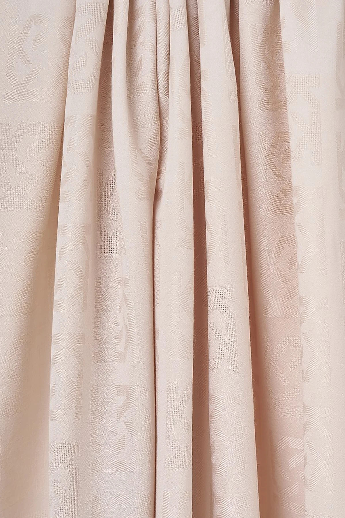 Viscose Shawl with Logo Detail in Stone