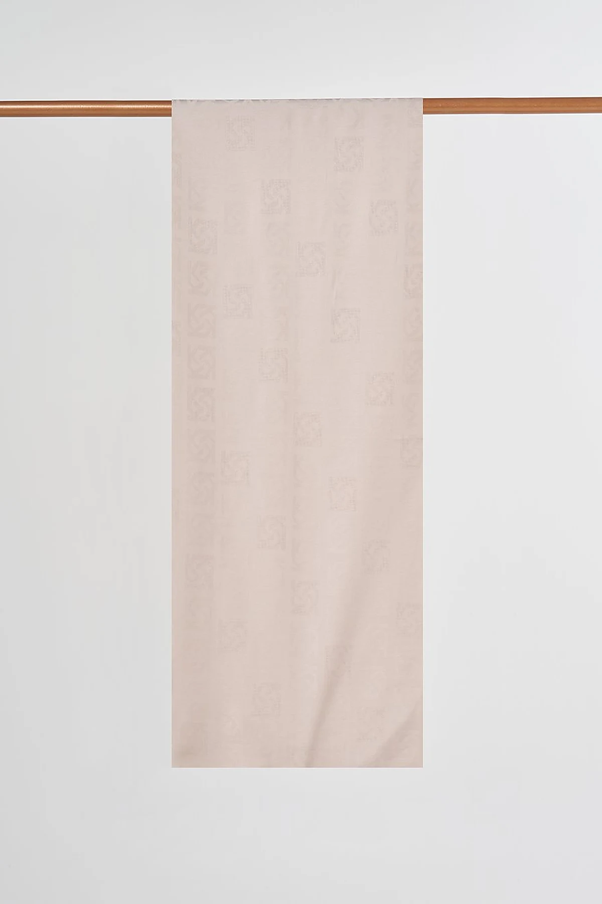 Viscose Shawl with Logo Detail in Stone