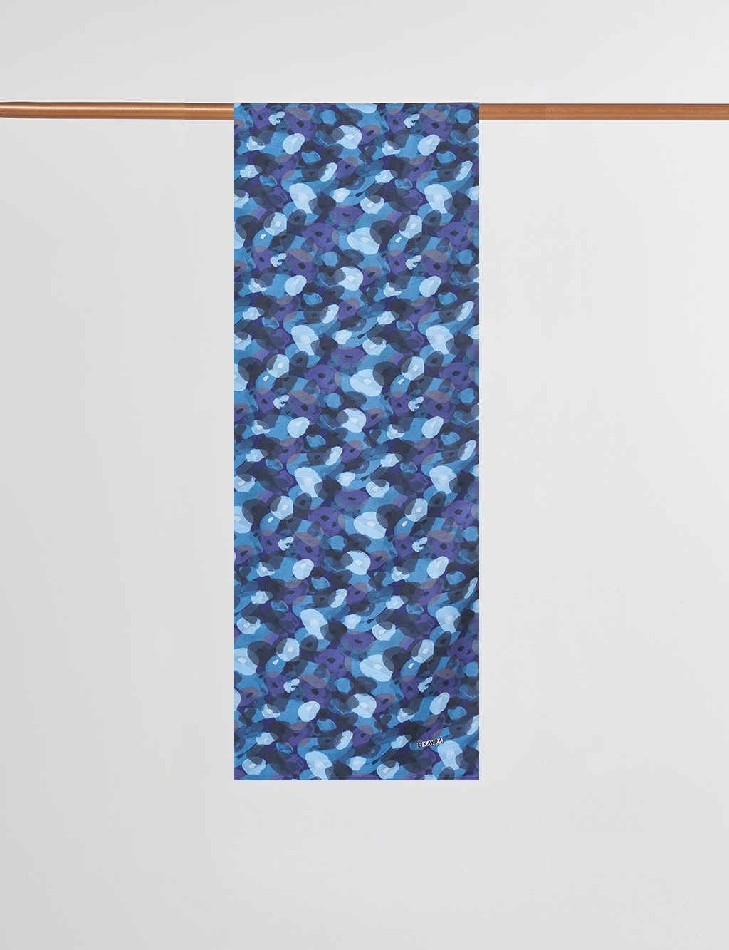 Abstract Pattern Shawl in Navy Blue