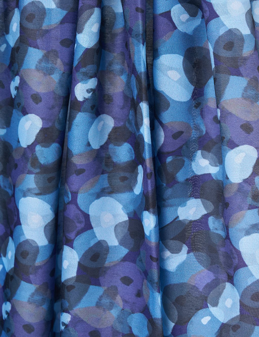 Abstract Pattern Shawl in Navy Blue