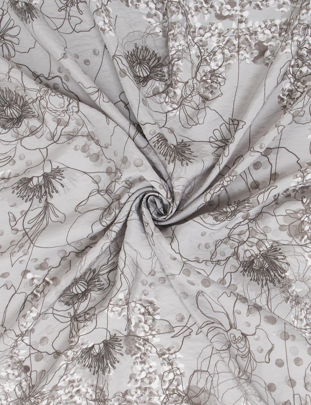 Karma Desen Viskon Eşarp Antrasit 