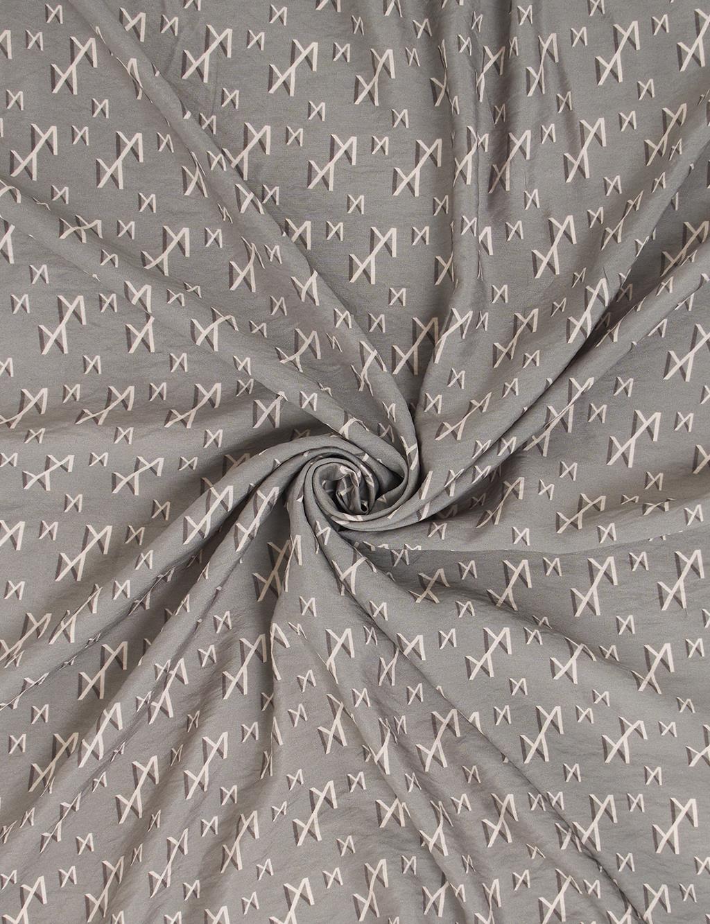 Desenli Viskon Eşarp Küf Yeşili 