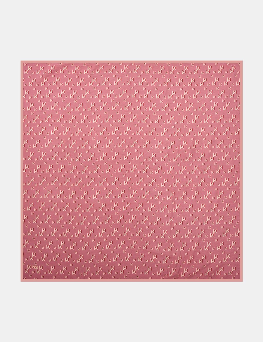 Patterned Viscose Scarf Dusty Rose