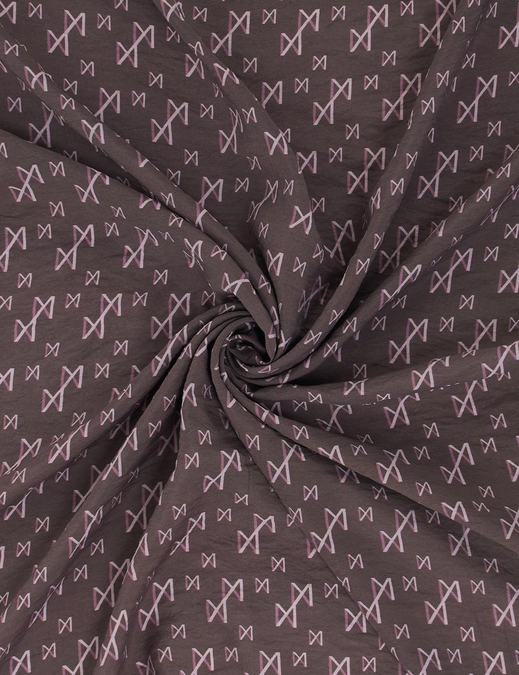 Patterned Viscose Scarf Damson