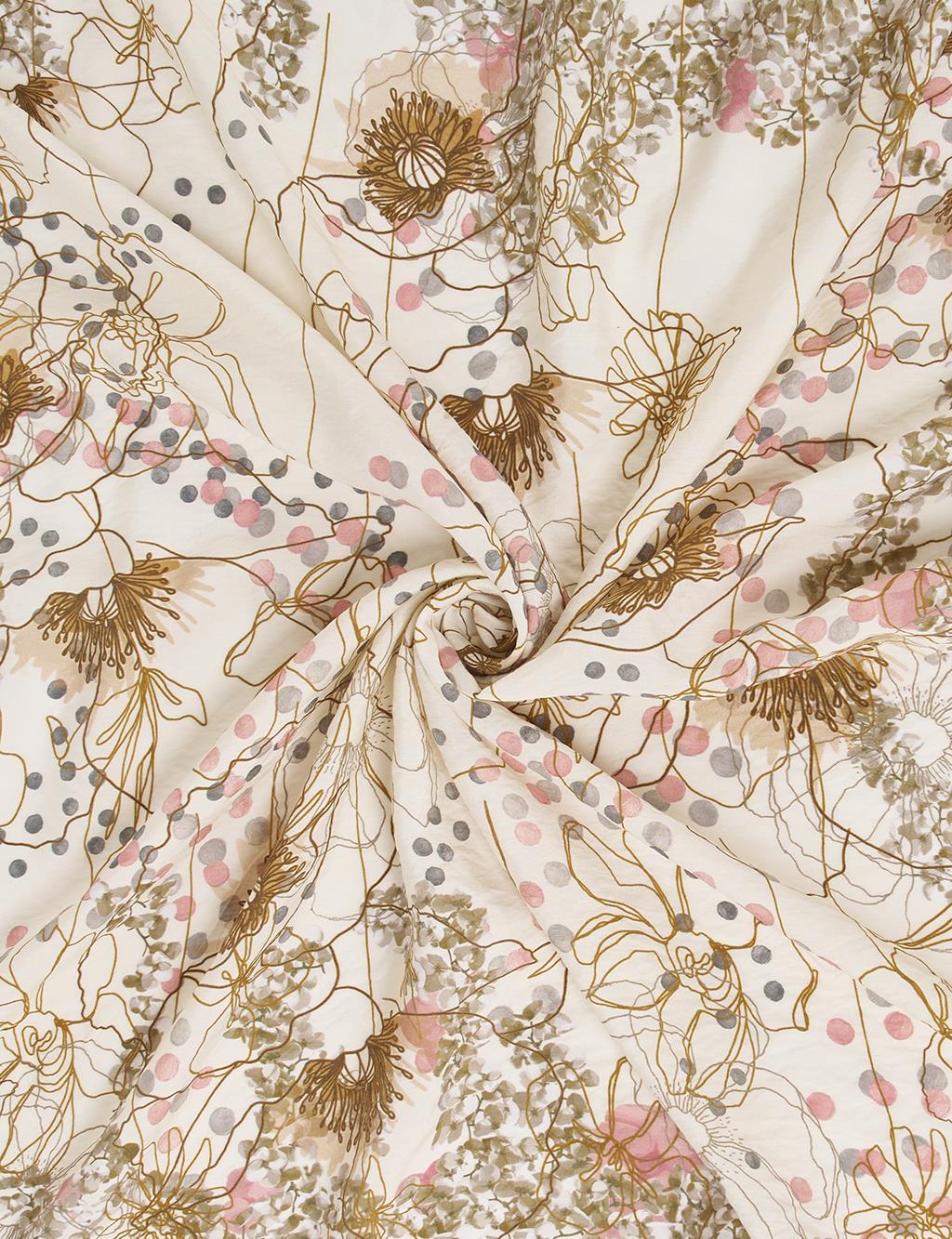 Mixed Viscose Scarf Cream