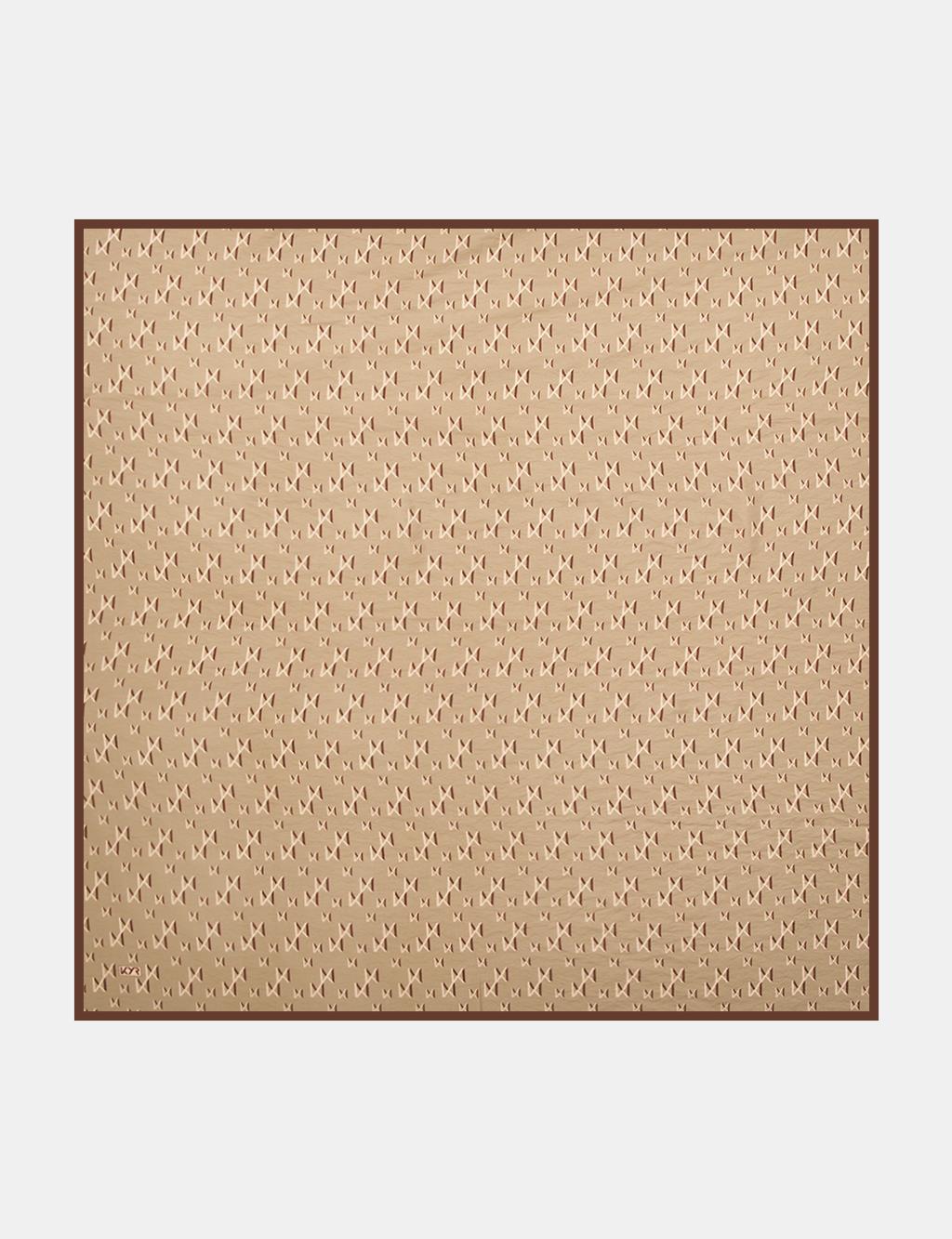 Patterned Viscose Scarf Mink