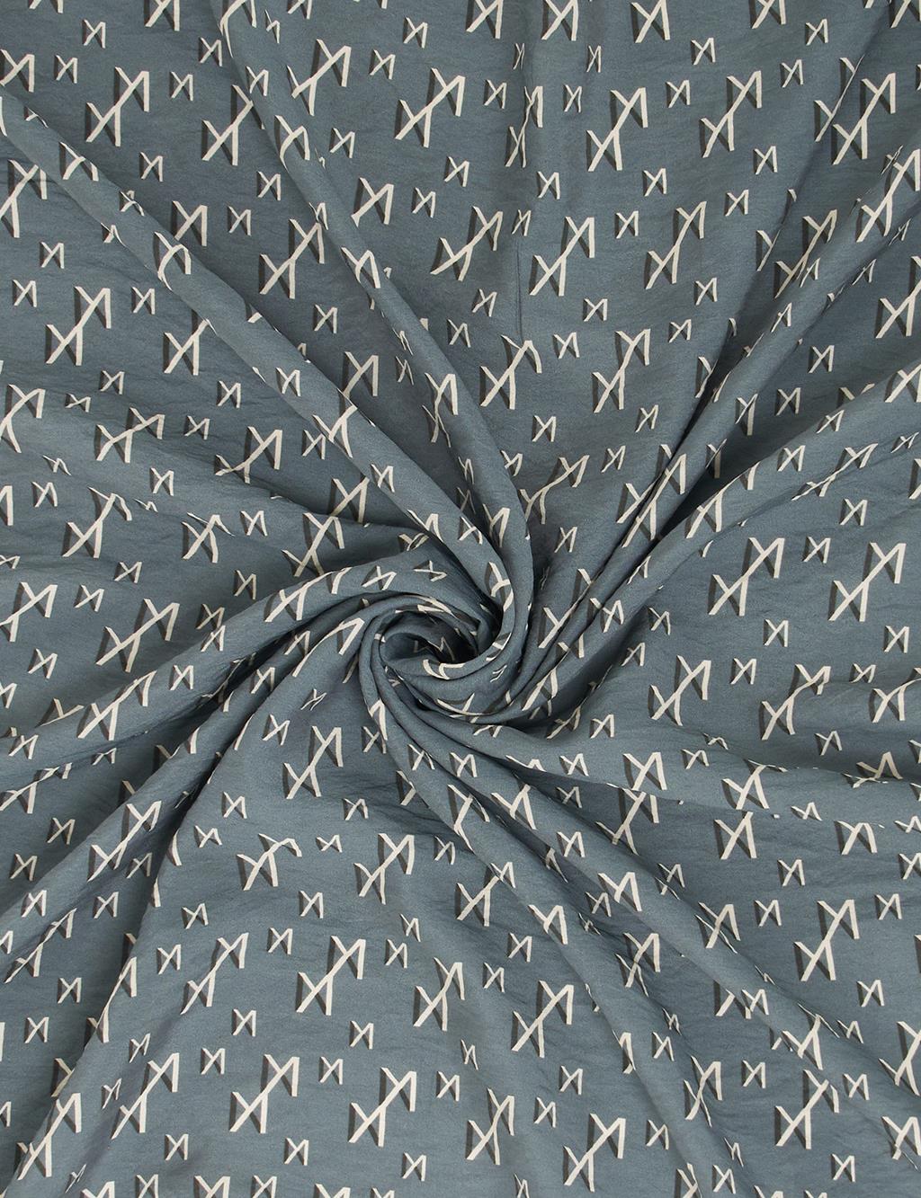 Patterned Viscose Scarf Anthracite