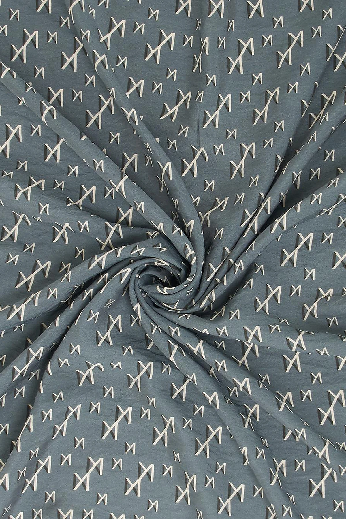 Patterned Viscose Scarf Anthracite