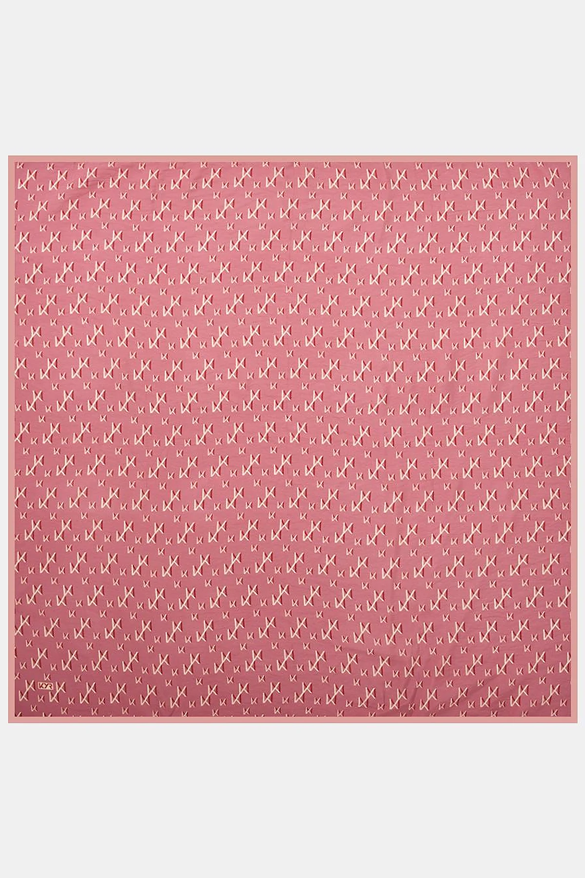 Patterned Viscose Scarf Dusty Rose
