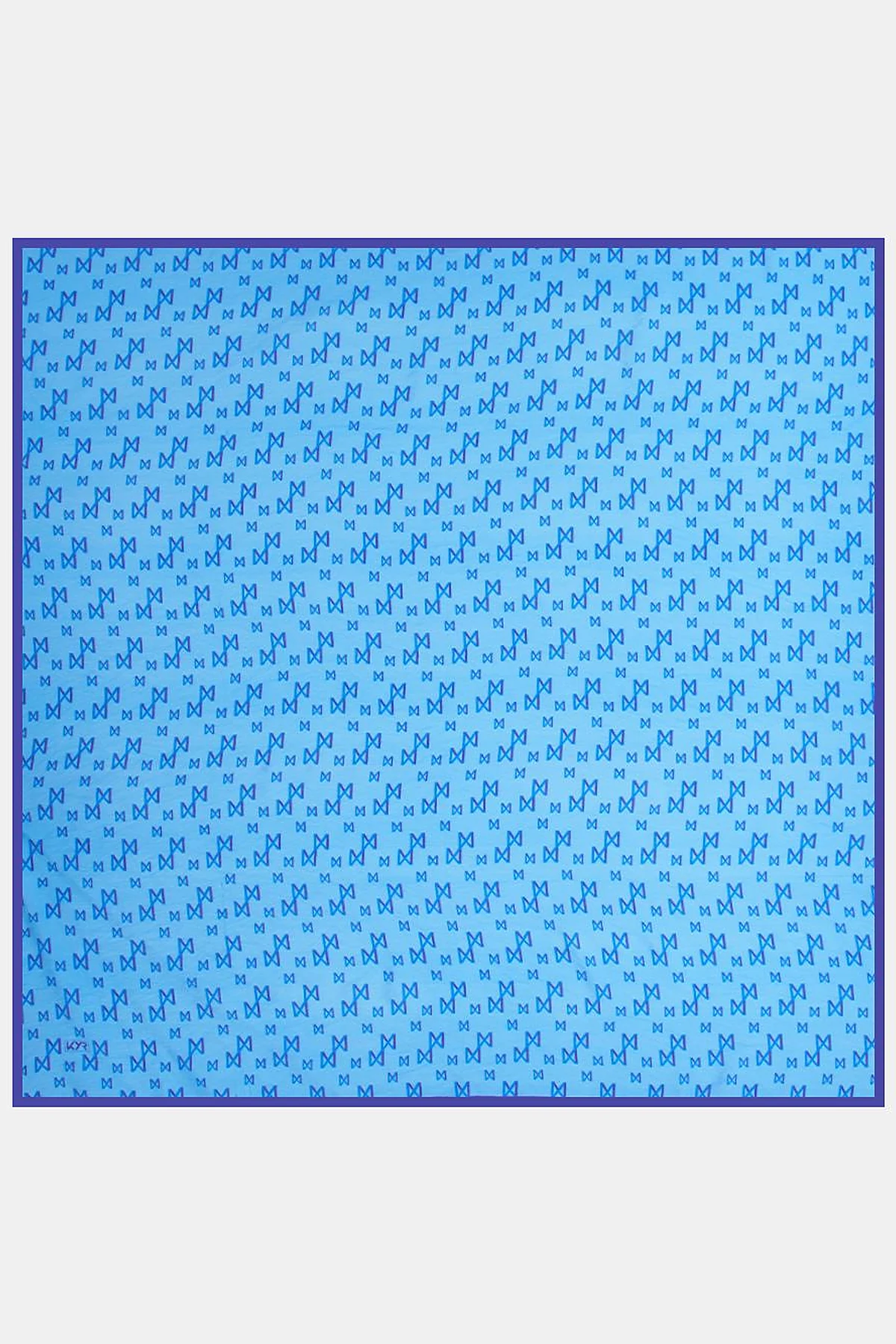 Patterned Viscose Scarf Indigo