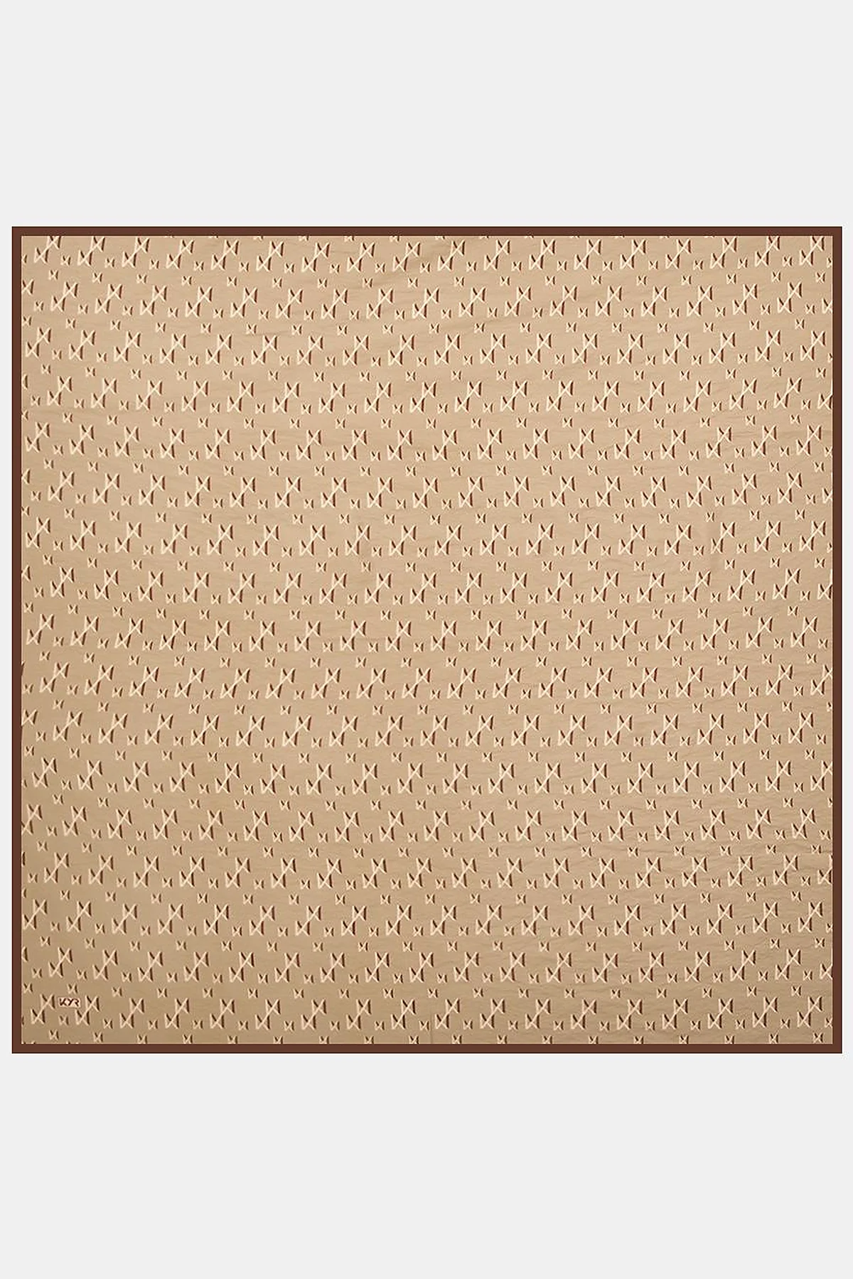 Patterned Viscose Scarf Mink