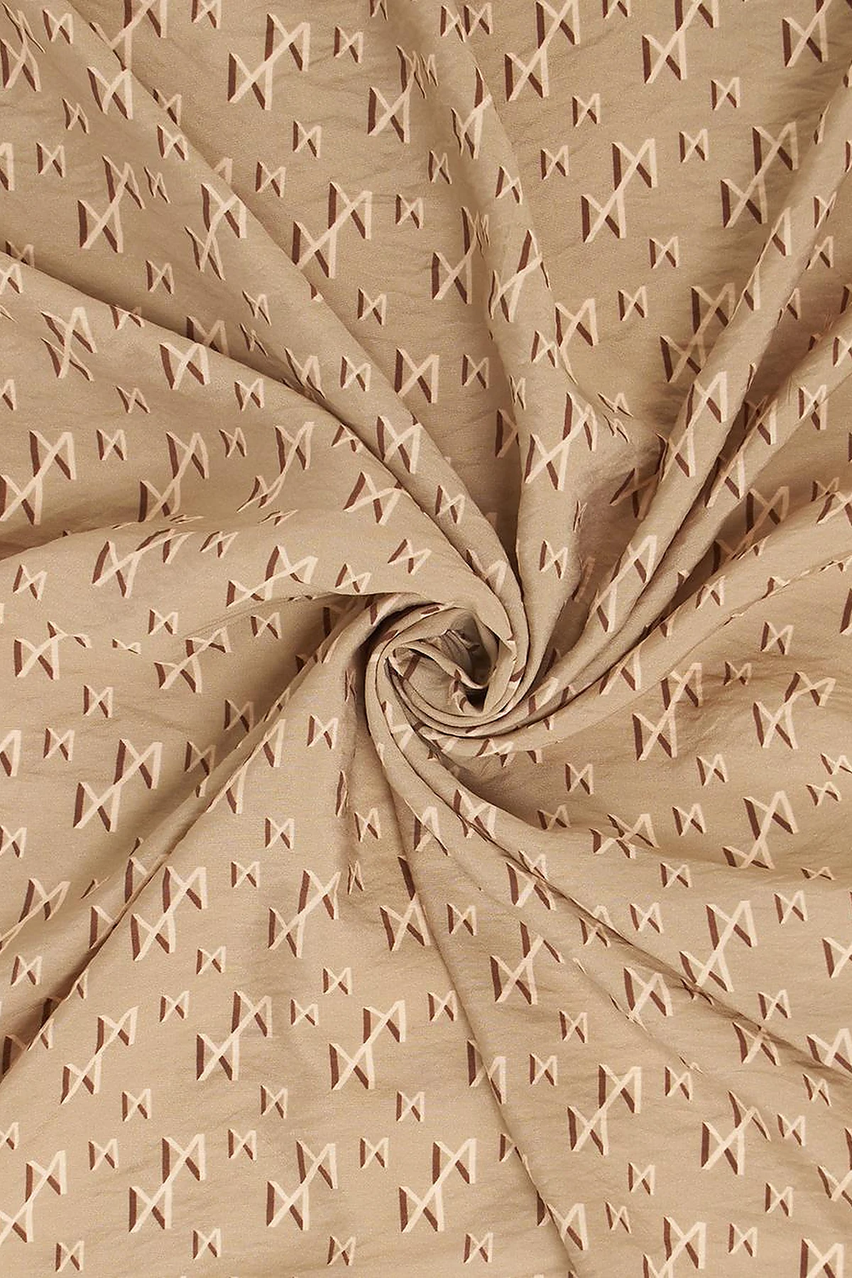 Patterned Viscose Scarf Mink