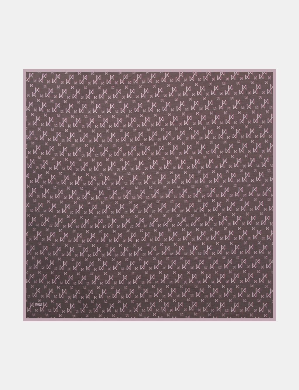 Patterned Viscose Scarf Damson