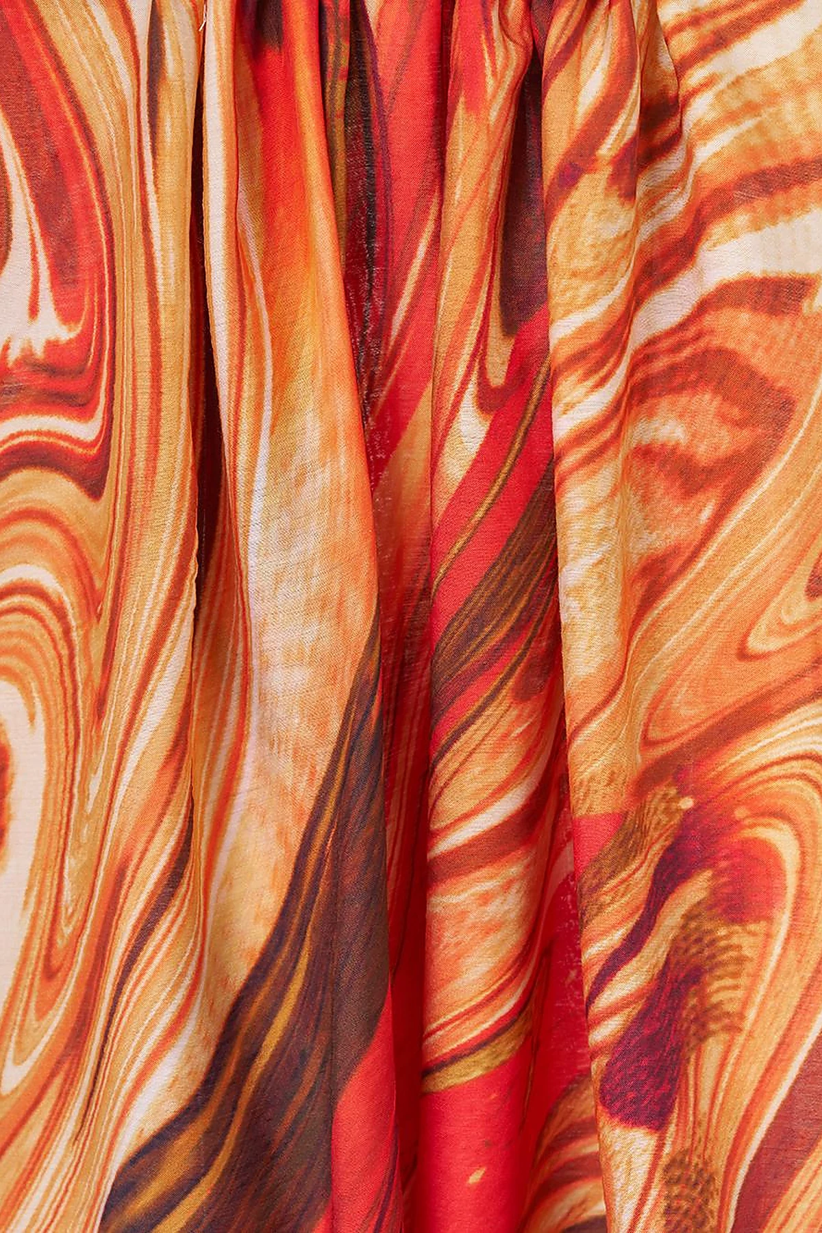 Brush Pattern Shawl in Red