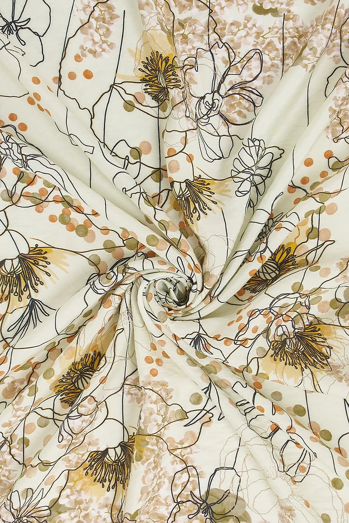 Mixed Viscose Scarf Khaki