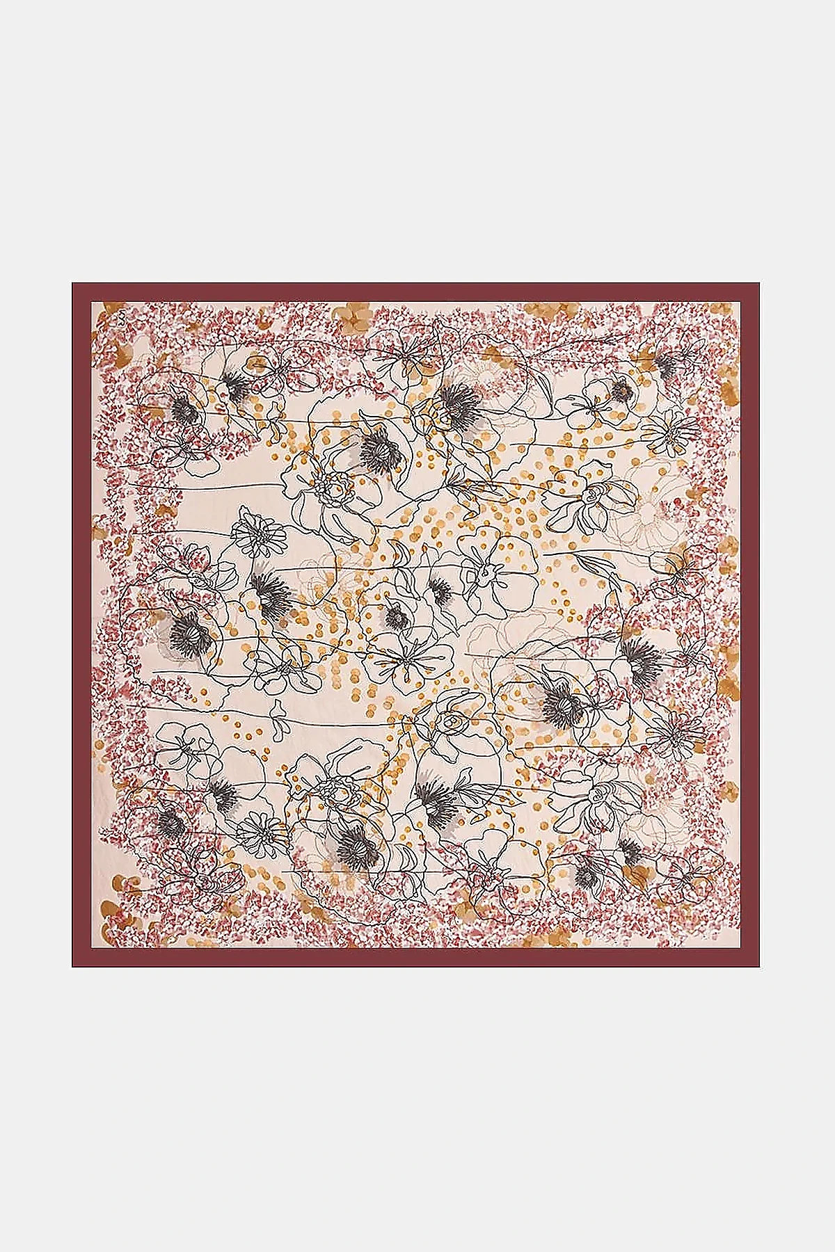 Mixed Viscose Scarf Damson