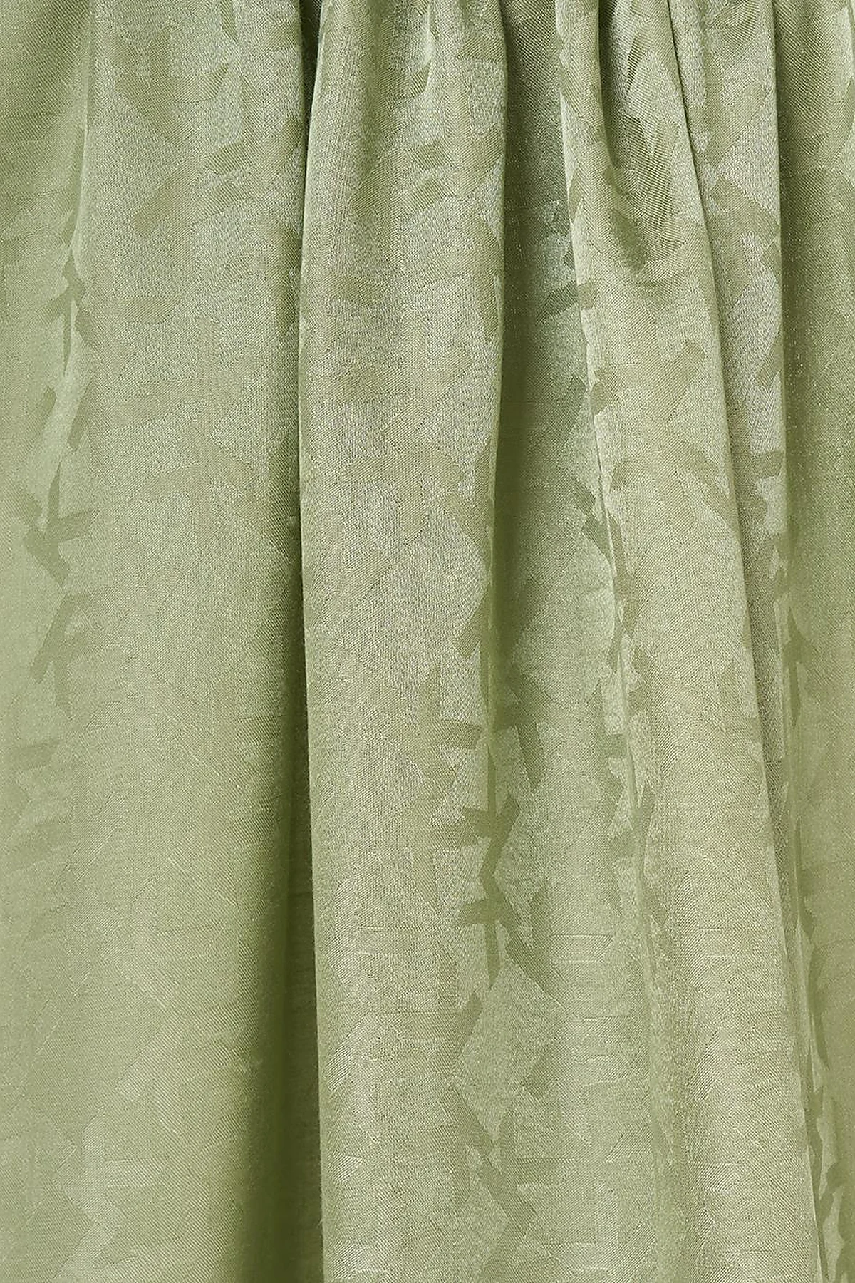 Jacquard Shawl with Logo Detail Aqua Green