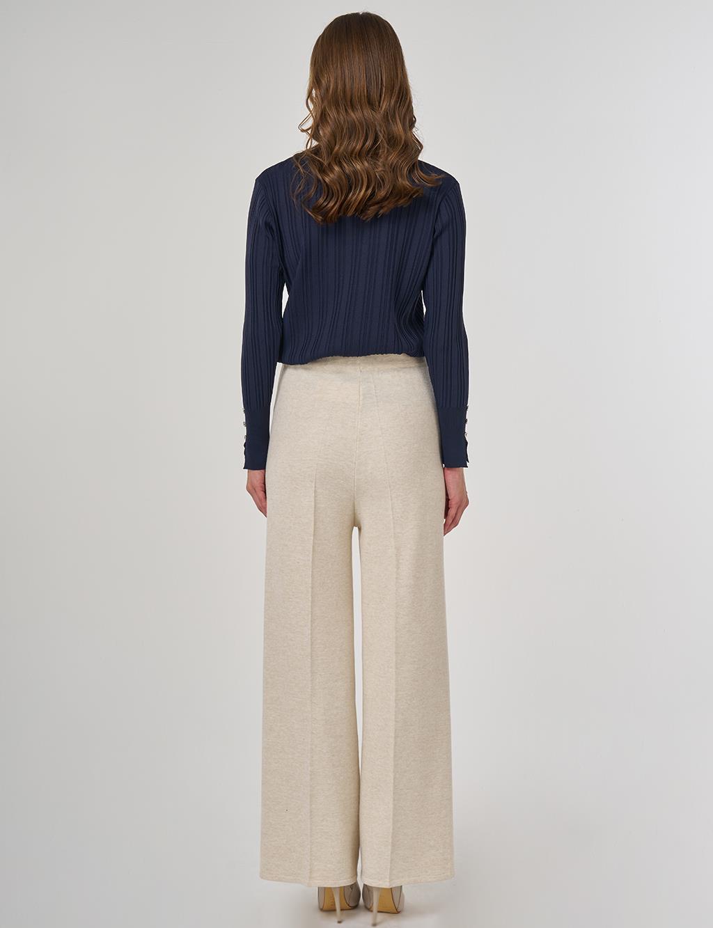 Ribbed Knit Pants Stone