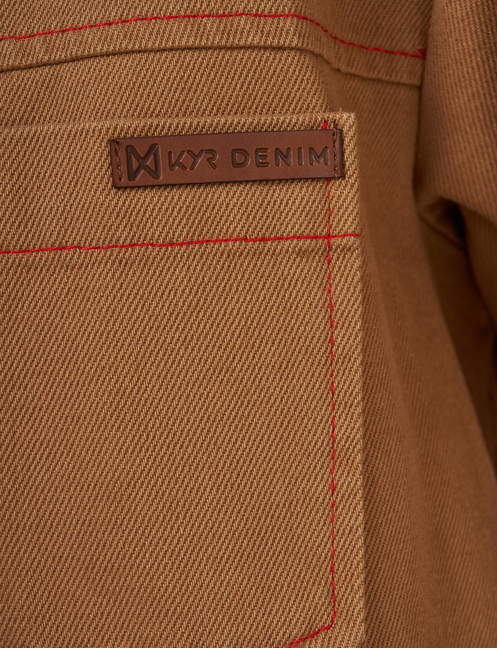 Embroidered Canvas Jacket Tobacco