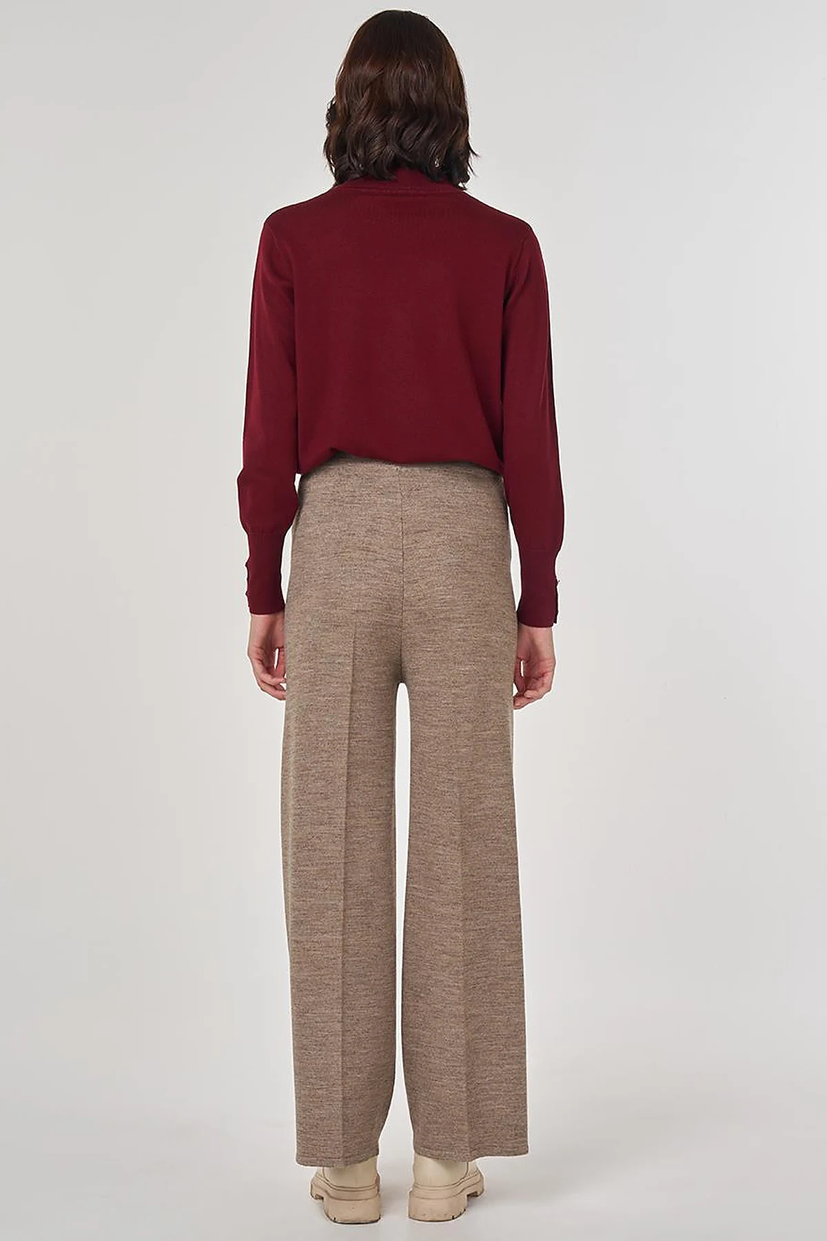 Ribbed Knit Pants Beige