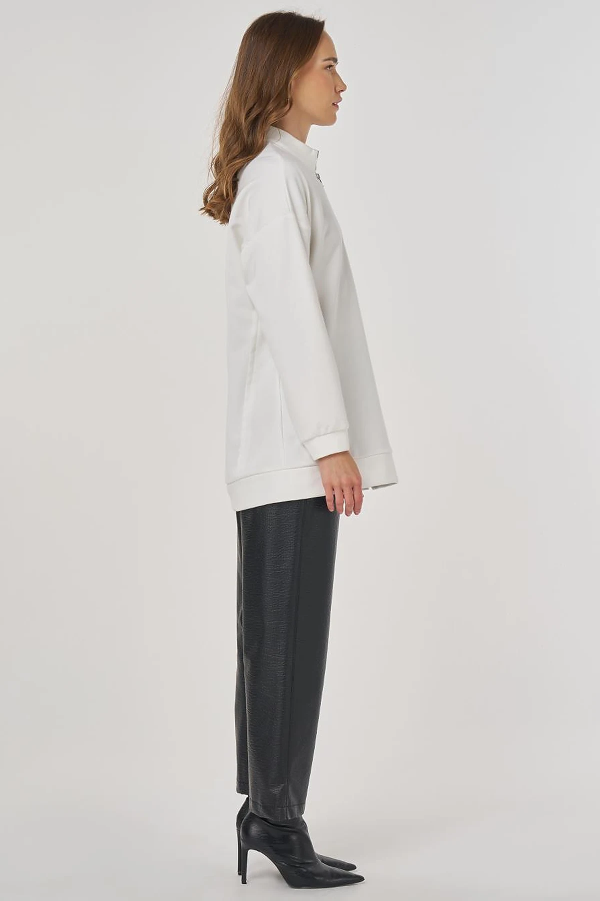 Hotfix Printed Three-Thread Sweatshirt Ecru