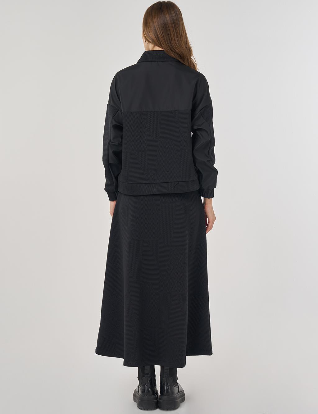 Pocket Detailed Two-Piece Set Black