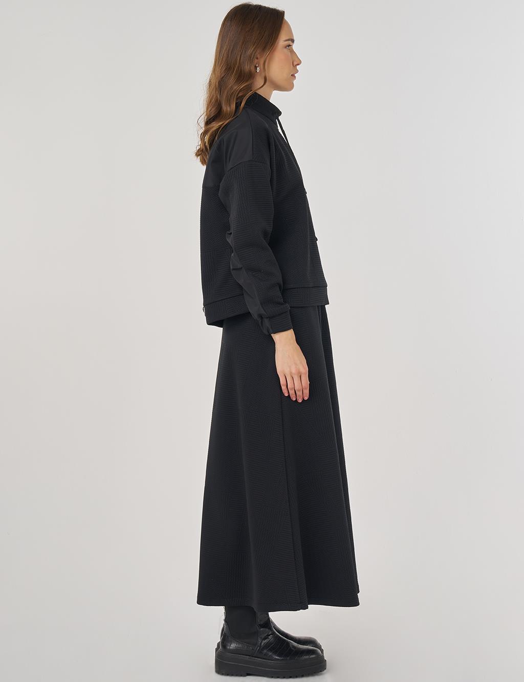 Pocket Detailed Two-Piece Set Black