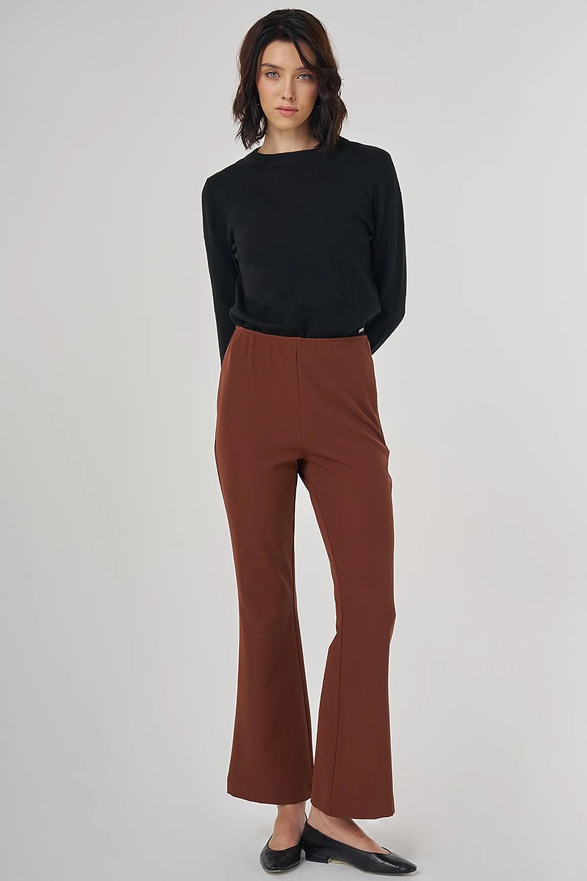 Basic Pantolon Koyu Kahve 