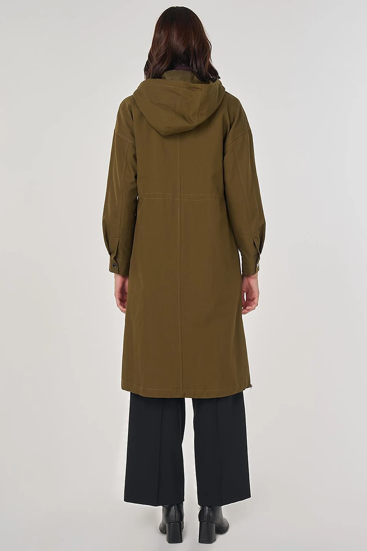 Drop Shoulder Trench Coat Khaki