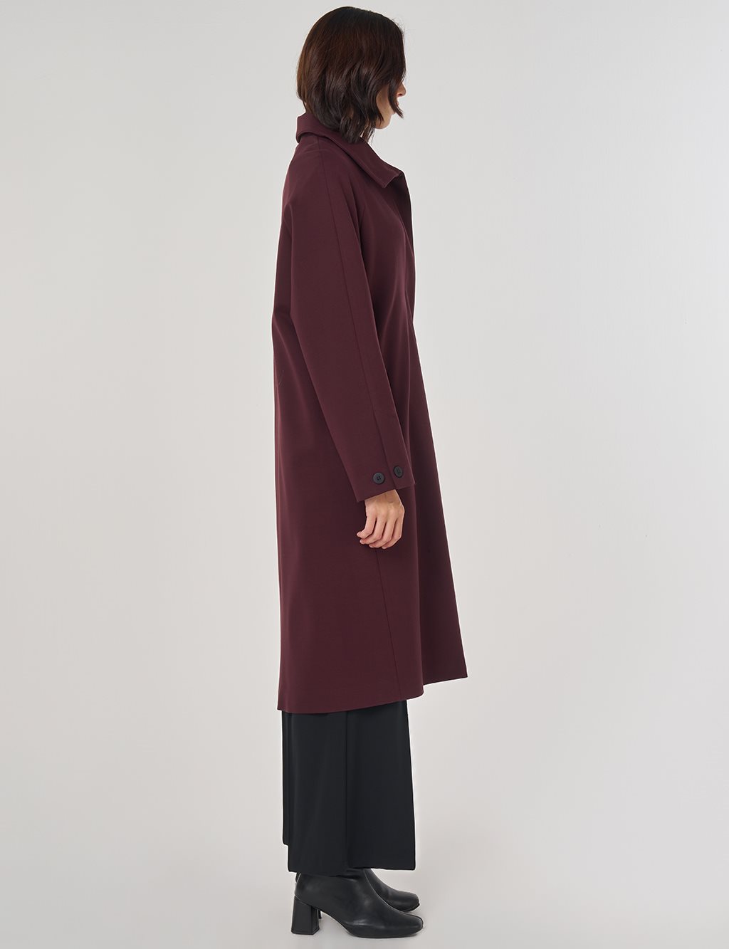 Dik Yaka Reglan Kol Kap Koyu Bordo